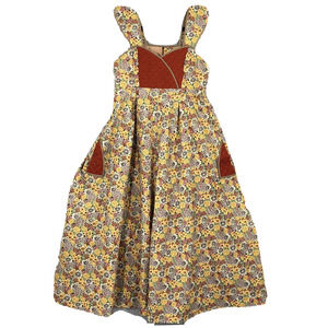 Vintage Anna Belinda Womens Dress Boho Hippie Cottage Brown Small S